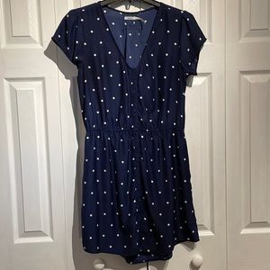Kimchi Blue navy and white polka dot dress size large